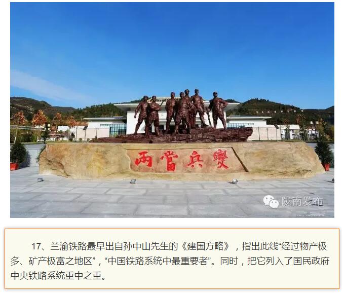 蘭渝鐵路最早由孫中山先生提出？在隴南，你不知道的事兒還有……