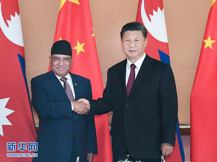 習(xí)近平會(huì)見(jiàn)尼泊爾共產(chǎn)黨聯(lián)合主席普拉昌達(dá)