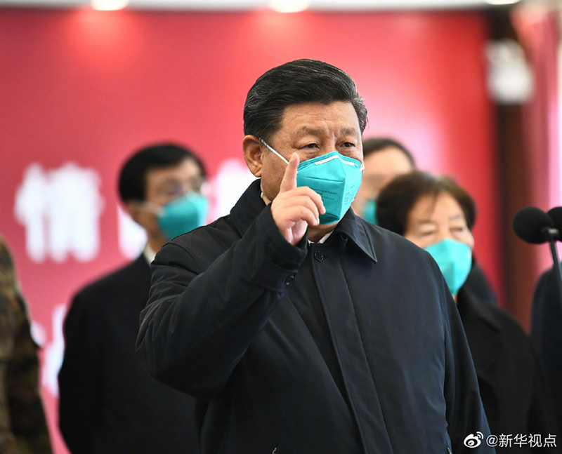 習(xí)近平考察火神山醫(yī)院，看望慰問患者和醫(yī)務(wù)工作者