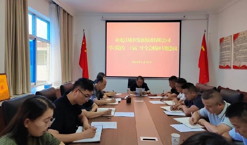 市龍江集團召開黨委(擴大)會議傳達學習貫徹黨的二十屆三中全會精神